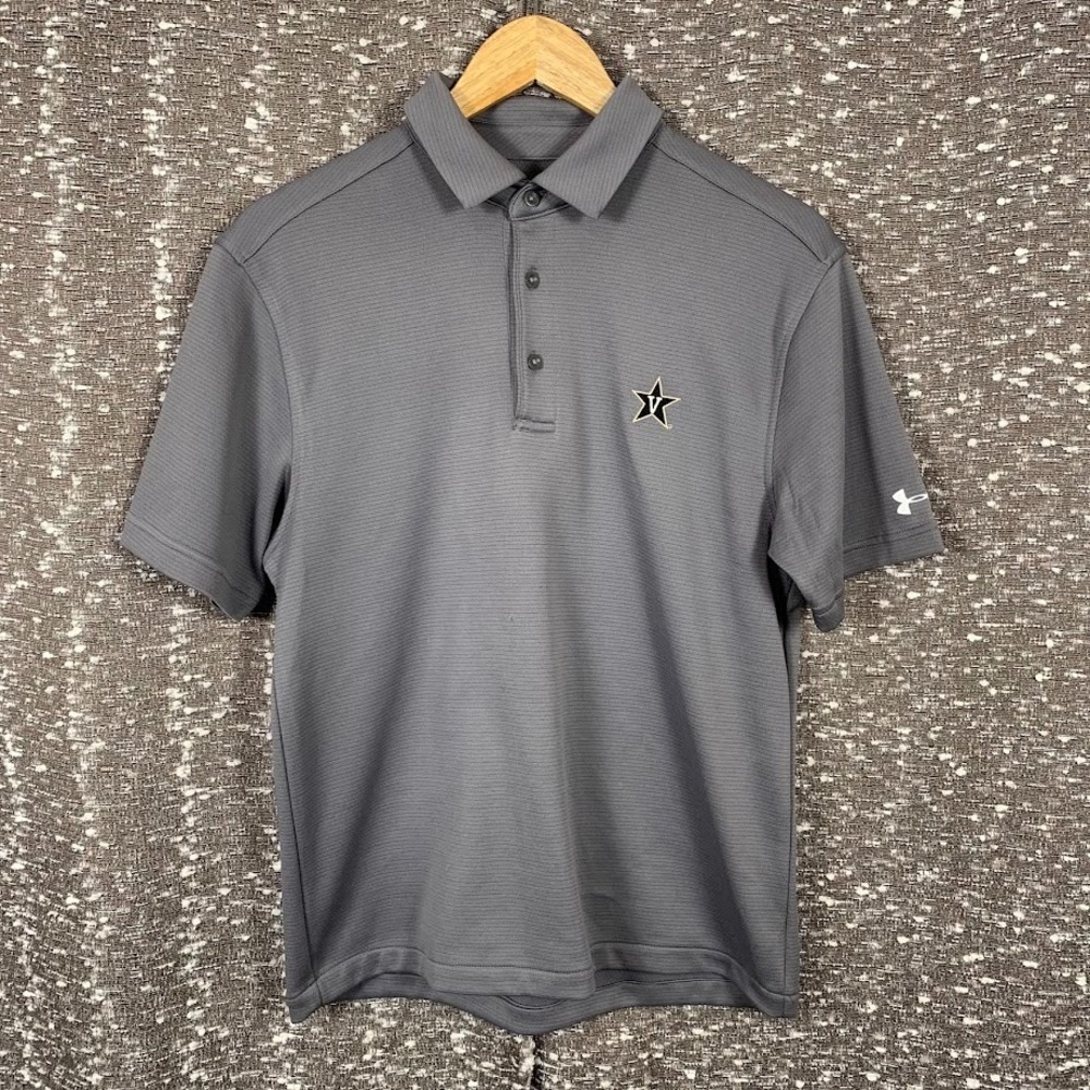 Vanderbilt Commodores Under Armour Embroidered Gray Polo Shirt Women's S‎